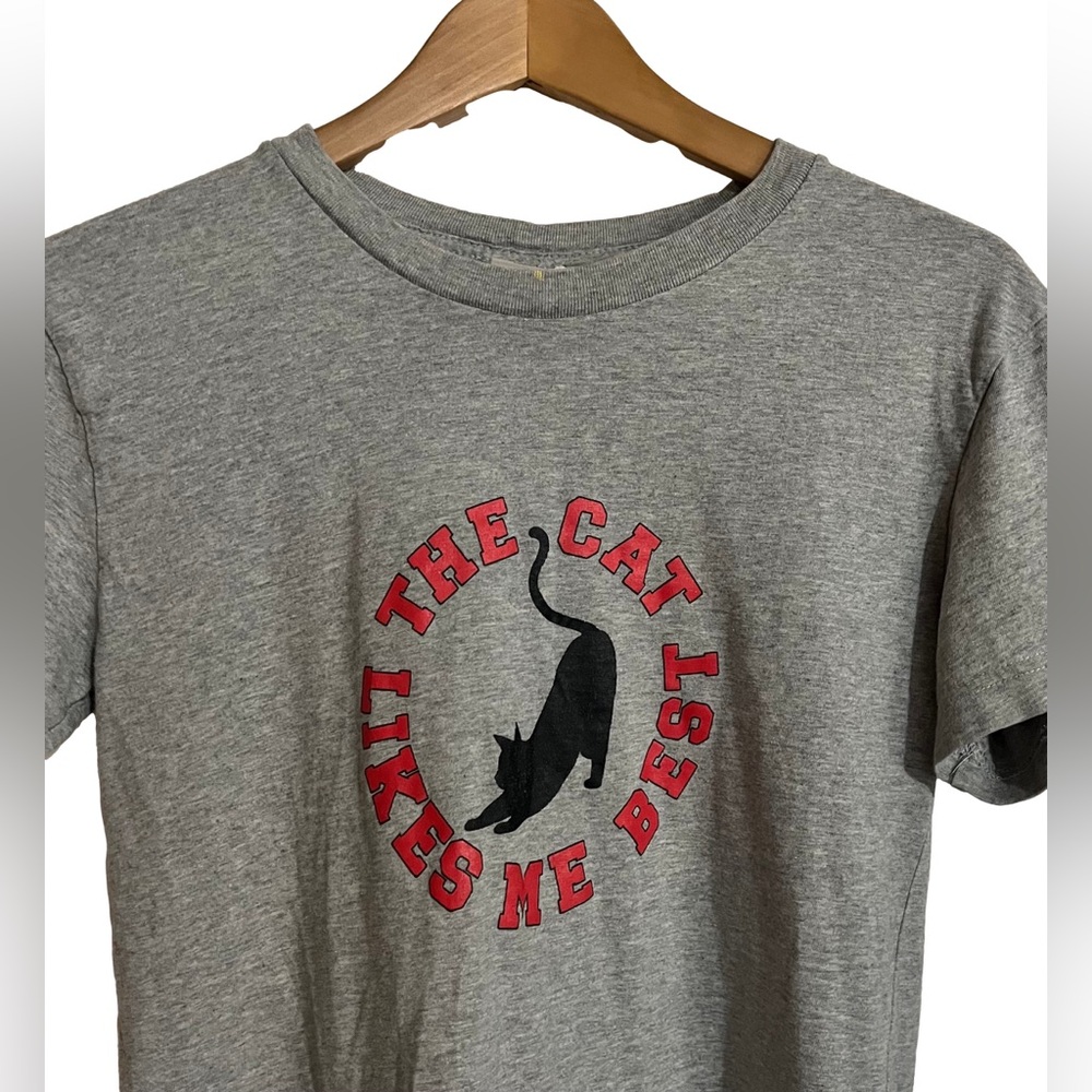 👍 Free with purchase OR 2/$15. “The Cat Likes Me Best” short-sleeved t-shirt
